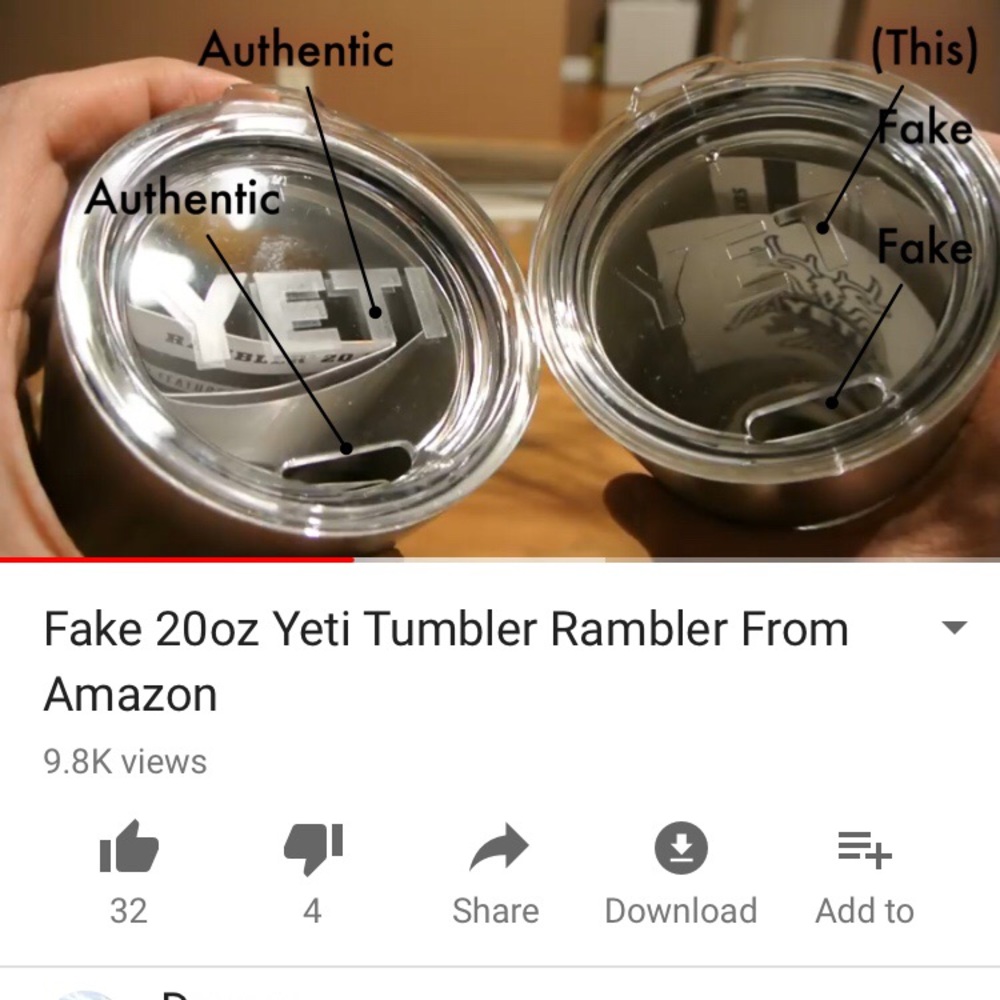 How to identify Authentic and Fake Yeti Tumblers
